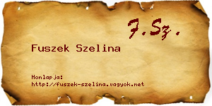 Fuszek Szelina névjegykártya